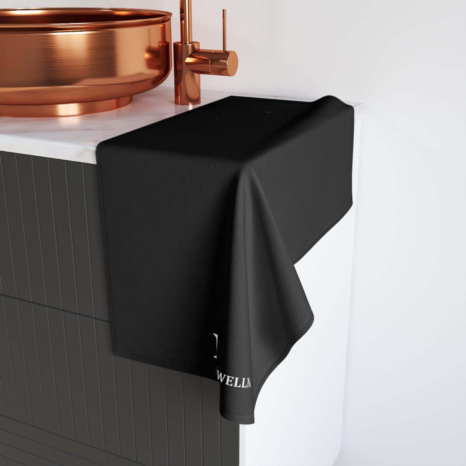 Wellness Noir Hand Towel I - Image 4